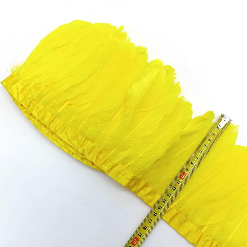 2meters Goose Feathers Fringe Trims Plumes DIY needlework accessories Sewing Ribbon For Wedding Dress Decoration Crafts 15-20cm