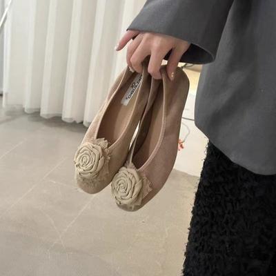 Fashion Shoes Woman Comfortable And Elegant Casual Female Sneakers Flats Modis Shallow Mouth Square Toe Dress New 2024 Retro Summer Lace