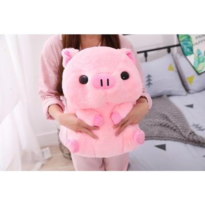 Soft Love Pink Pig Plush Pillow Stuffed Super Cute Round Pig Boneca de alta qualidade Presente para crianças Presente de aniversário