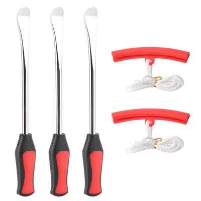 Démonte-pneus à cuillère Kit d'outils pour le changement de pneus de moto et de vélo avec protections de jante