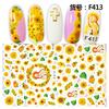 Self Adhesive Flower Unicorn Pattern Nail Art Decorations Stickers And Decals Acrylic Manicure Nails Supplies Tool HQ