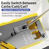Pass Through Crimp Plier Cat7 Cat6 Cat6A Cat5 Cat5E Stripping Crimping Tool With 8P/6P Ethernet Connectors