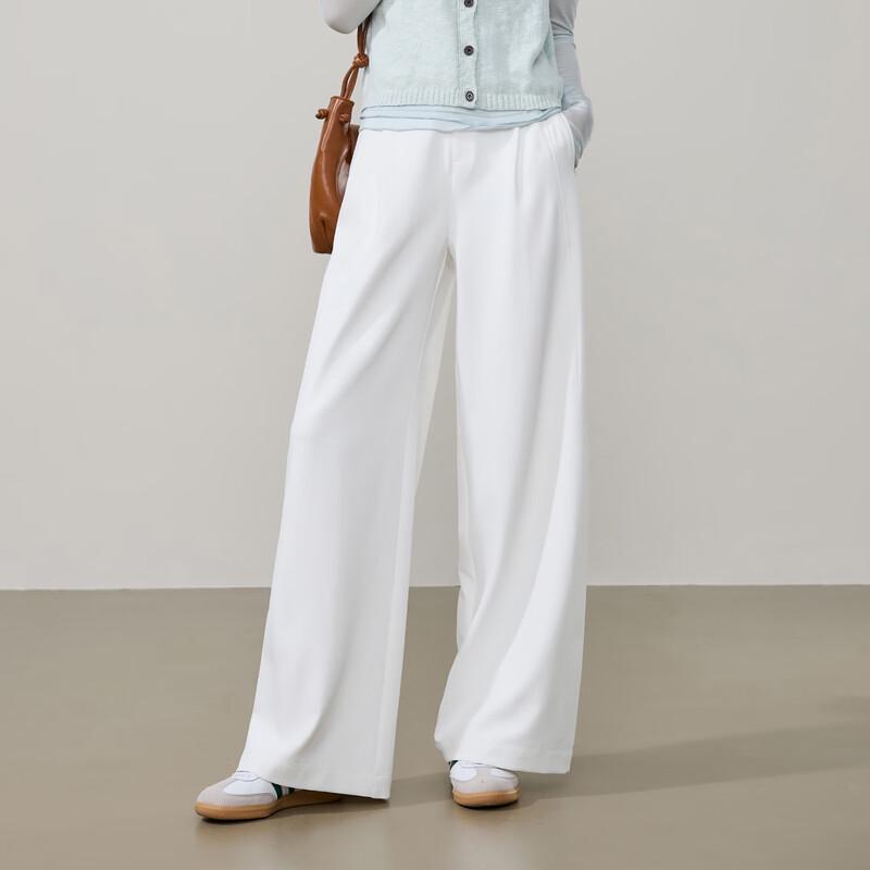 ESE-Y Women s Titanium Cotton Relaxed Wide-Leg Straight Pants 26