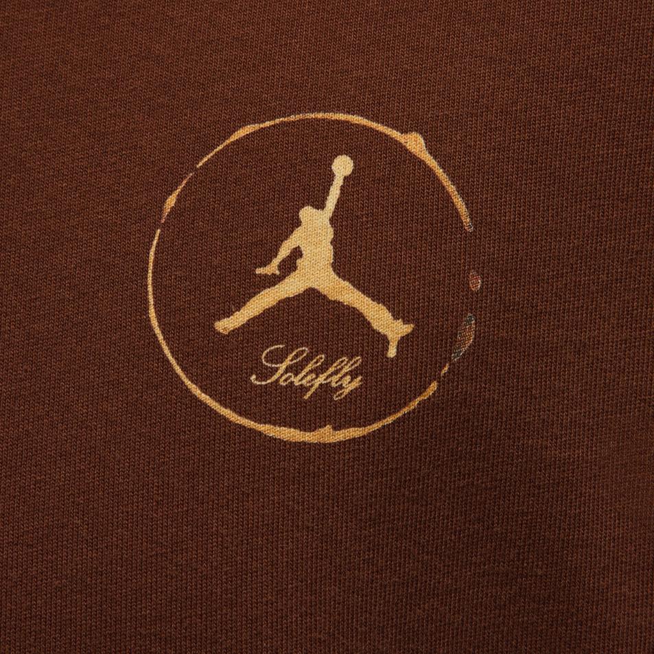 Jordan X Solefly Collaboration FW24 Minimalist Comfortable Soft Short Sleeve T-Shirt Men Tops Brown HM5037-259
