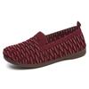 Women's Flats Summer New Fly Weave Breathable Slip On Casual Shoes Lightweight Comfortable Soft Sole Non Slip Vulcanized Shoes