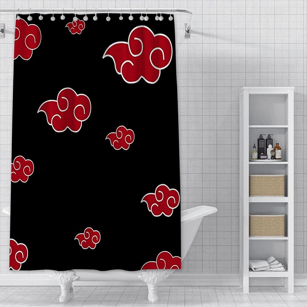 Hot Japan Anime N-NarutoS Shower Curtain Waterproof Polyester Fabric Paint Bath Curtains Home Bathroom Decor Curtain With Hook