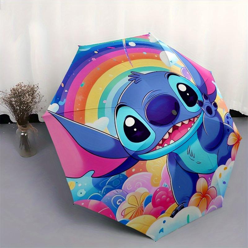 Stitch,Fantasy Themed folding umbrella, the best choice for gift giving, 8 ribs, casual, durable, lightweight and portable travel umbrella,