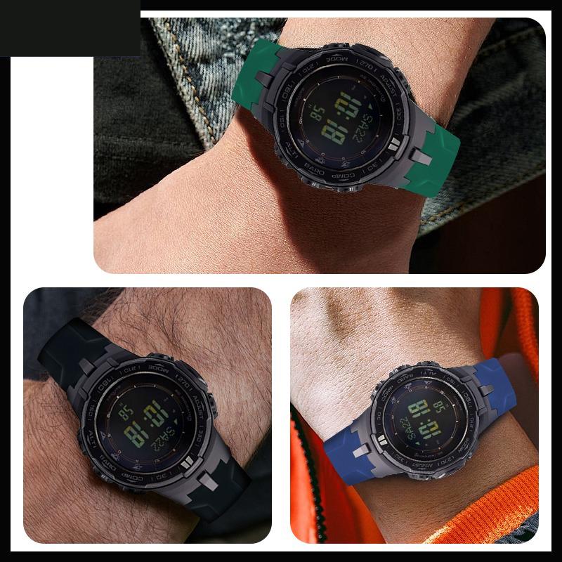 Cinturino per orologio in silicone modificato Per Casio PROTREK PRW-3100 PRW-6000 6100 PRW-3000 PRG-300 PRG-330 Cinturino morbido da uomo Braccialetto