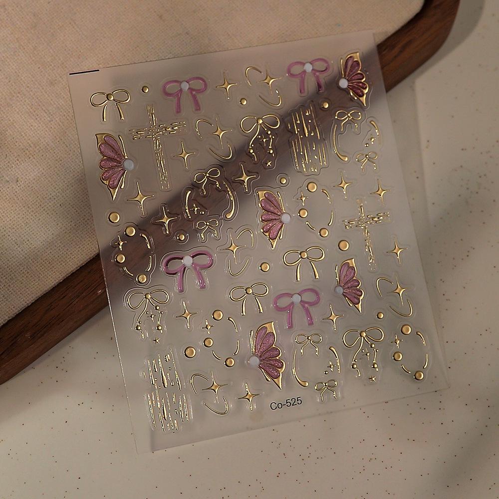 Dreamy 3D Jelly Butterfly Wings & Flowers Nail Art Stickers