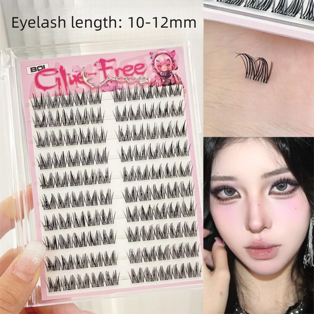 Korean Style Cat Eye Fake Lashes Comic Eye Segmented Eyelashes Bundles Eyelash Extension Kit  Women