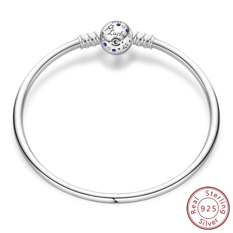 Real 925 Sterling Silver 17-20CM Butterfly Pet Ocean Starry Sky Original Bracelet Fit for Wedding Fine Jewelry DIY Making