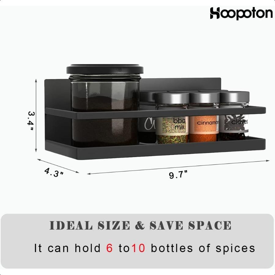 

Набор из 2 магнитных полок для специй, легко устанавливается на боковую поверхность холодильника, экономит место, кухонный органайзер, полка-органайзер для Ca United States