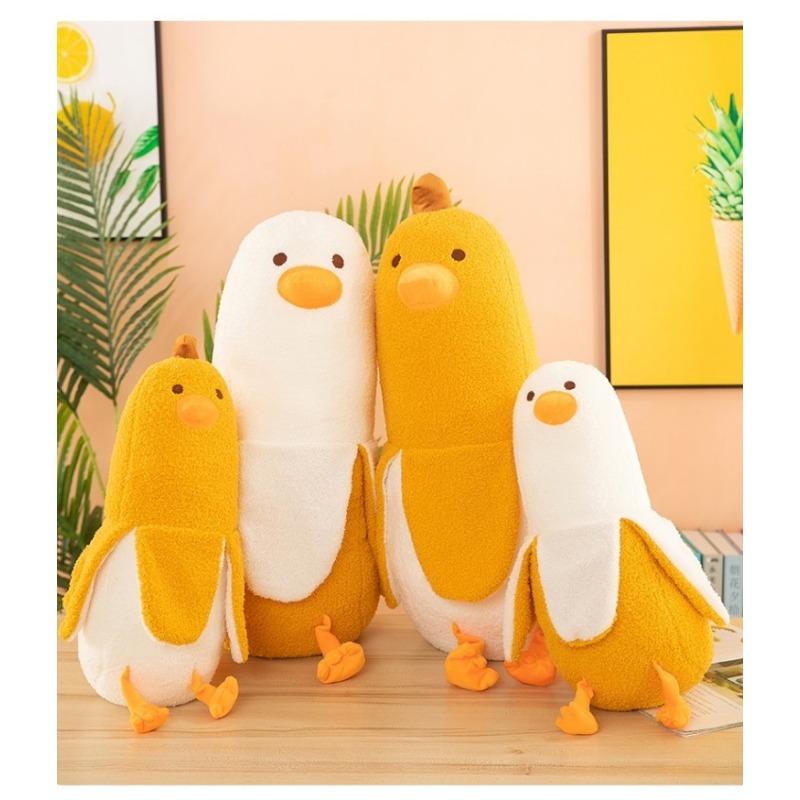Banana Friend Duck Cute Banana Throw Pillow Plush Toy Funny Doll Throwing Pillow Sleeping Leg Clamping Gift for Girlfriend