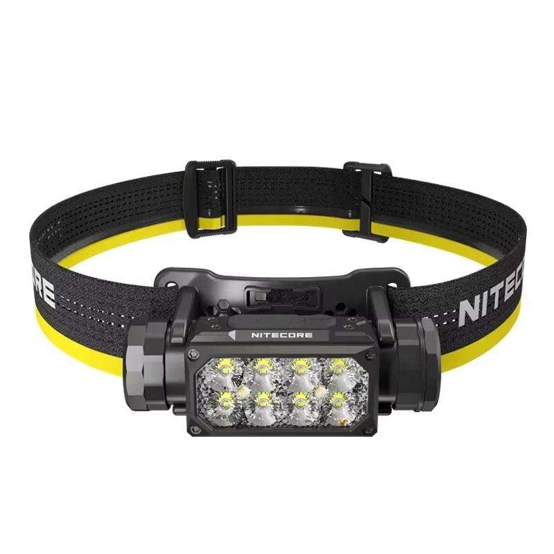 

New High Power LED Headlamp DuaHikingl Beam 2000LM Rechargeable 8 LED Headlight with 4000mAh Li-ion Battery for Hiking Camping чёрный