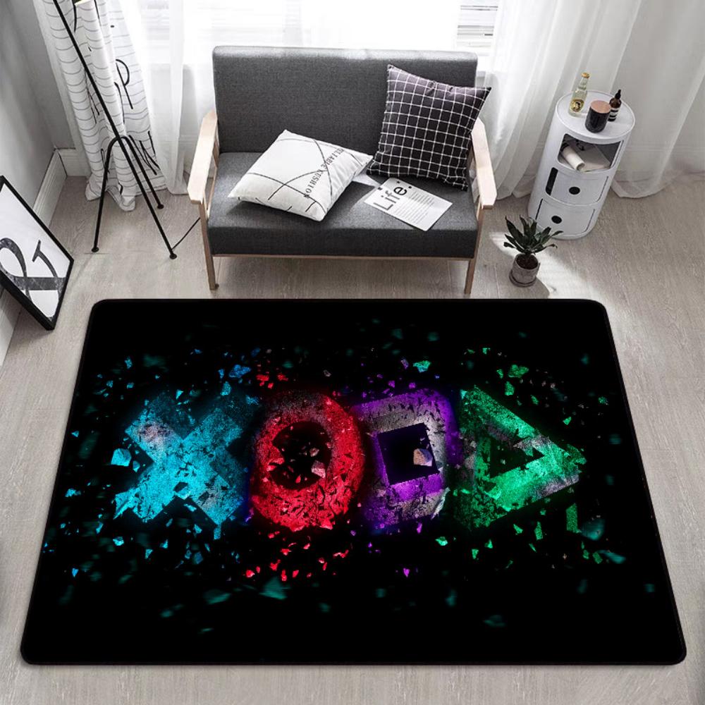 New Gaming Controller Carpet for Living Room Sofa Decor Rug Man's Cave Game Room Chair Floor Mat Bedroom Bedside Soft Rug Gifts