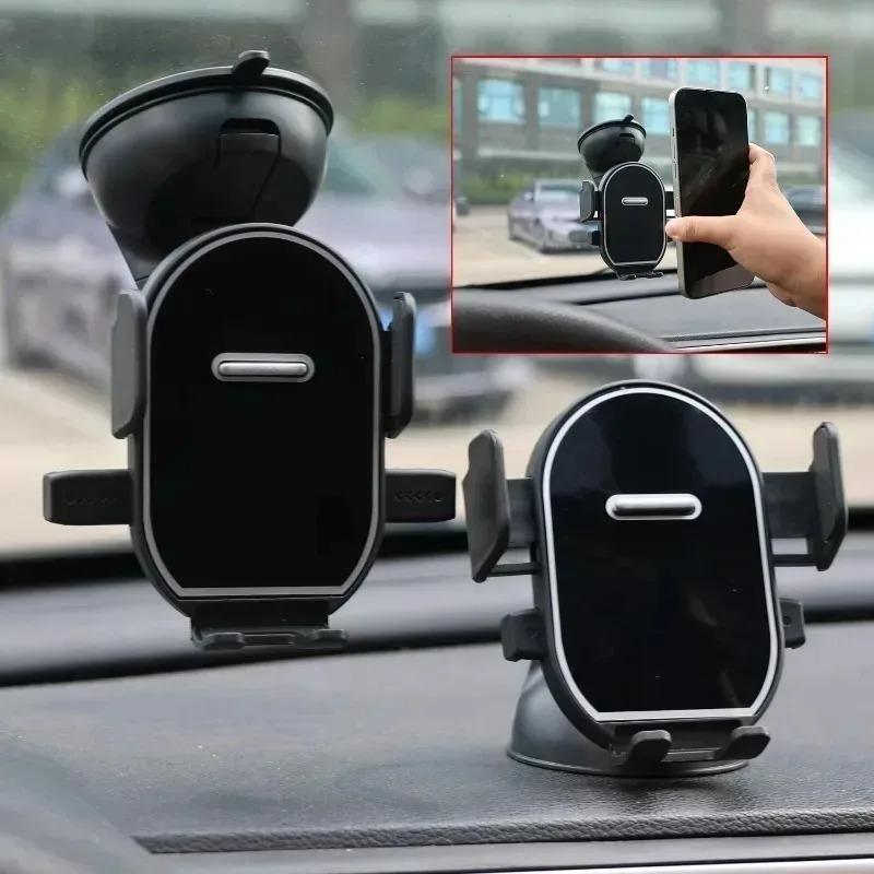 Držák telefonu do auta s přísavkou s 360stupňovou rotací, držák na palubní desku/přístrojovou desku pro mobilní navigaci, neblokuje větrací otvor, stojan