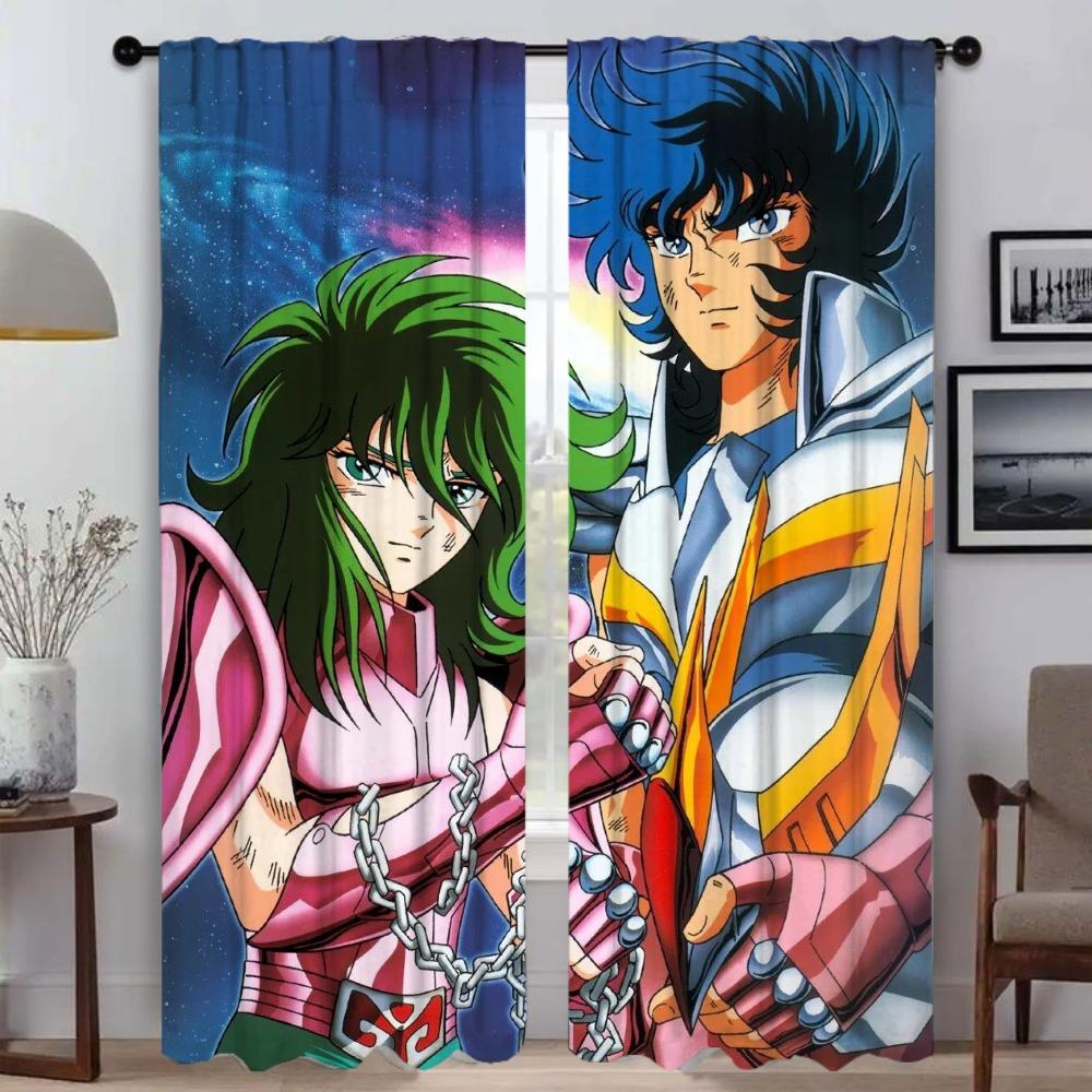 Saint Seiyas Partition Blackout Curtain for Room 2 Panel Tulle for Bedroom Modern Living Room Curtains Halloween Decoration Home