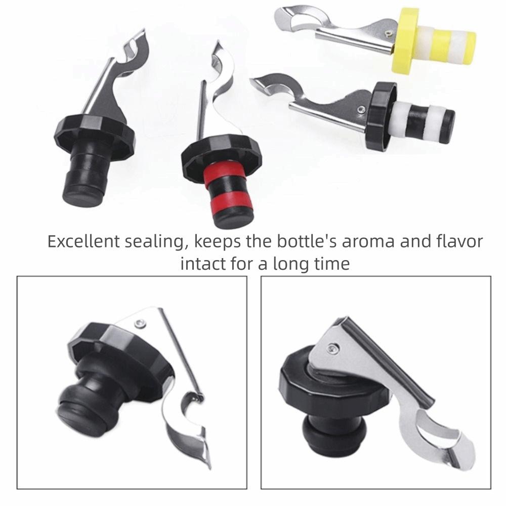 5 Pcs Food-safe Silicone Wine Bottle Stoppers Manual Pressed Sealed Leak Proof Pressurized Corks Reusable Universal Fit