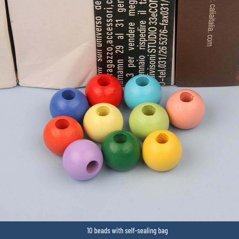 Wooden Bead Stringing Toy for Children s Educational Development