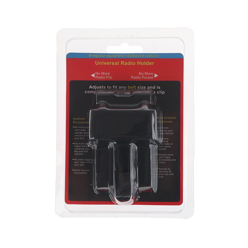 Radio Belt Clip Holder Radio Carry Holster Plastic Compact Secure Black Anti Slip For Law Enforcement Duty Belt