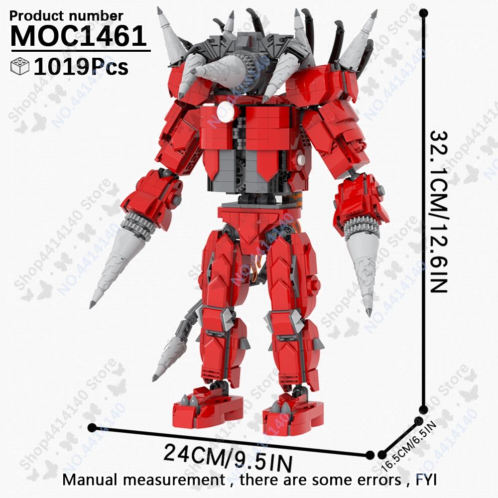MOOXI Animeserie Skibidi Toalett Figurer Monitorfolk Lydmann Byggeklosser Modell MOC Kloss DIY Montessori Leke Barnegaver