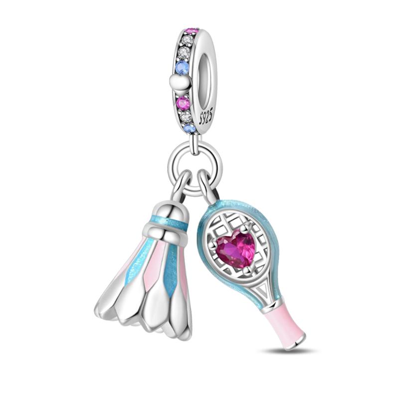 Copper Volleyball Baseball Badminton Golf Sports 3Mm Charms Beads Pendants Birthday Party Fine Diy Jewelry Gifts