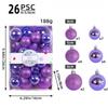26Pcs Plastic Christmas Hanging Ball Merry Christmas Tree Decor  Hotel Office Decor