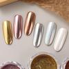 Spiegel-Nagelpuder, Funkelnd, Ultrafein, Nagelglitzer, Glitzerpuder, Metallpuder, Farbverlauf-Nagelpuder, Gold, Silber, Gelnägel, Nagelkunst, DIY,