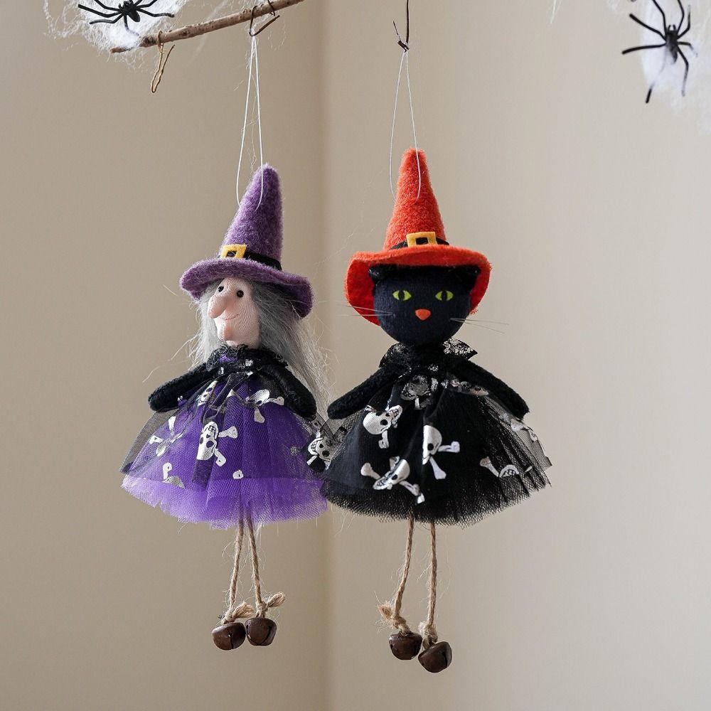 Ghost Witch Drop Ornament Multicolor Hang Decorative Dolls Halloween Hanging Decoration  Gift