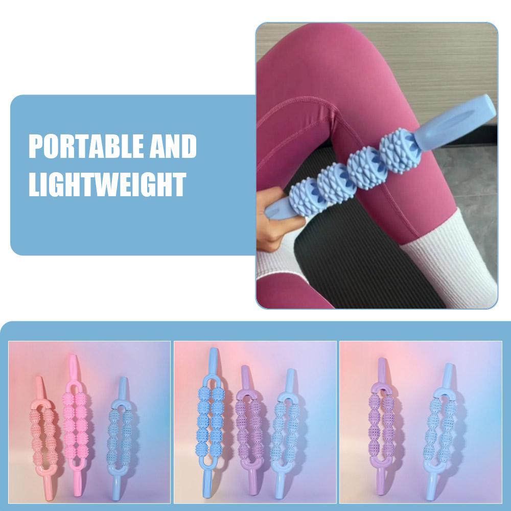 Multifunction Roller Ball Massage Stick Fitness Fascia Stick Portable Yoga Massage Stick  Calves