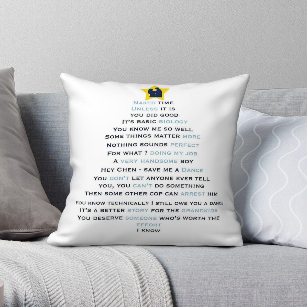 Green Harvest Unisex The Rookie Tim And Lucy Chenford Pillowcase Polyester Linen Velvet Creative Zip Decor Home Cushion Cover