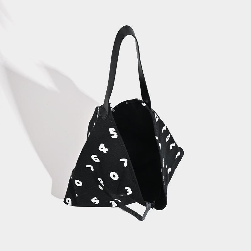2025 New Tote Bag Simple Digital Print Canvas Bag Versatile