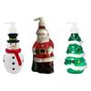 Christmas Bathroom Soap Dispenser Refillable PET Material Cute Empty Pump Bottle Durable Kitchen Gadget for Holiday Decor