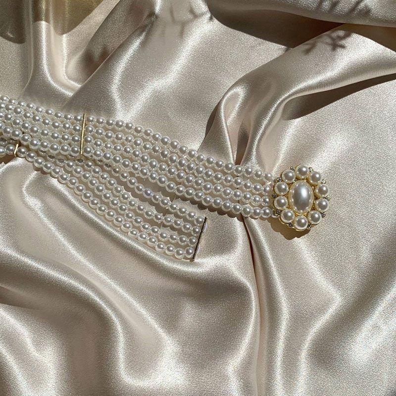 Versatile Faux Pearl Waist Belt For Women Ideal Fashion Accessory For Dresses
