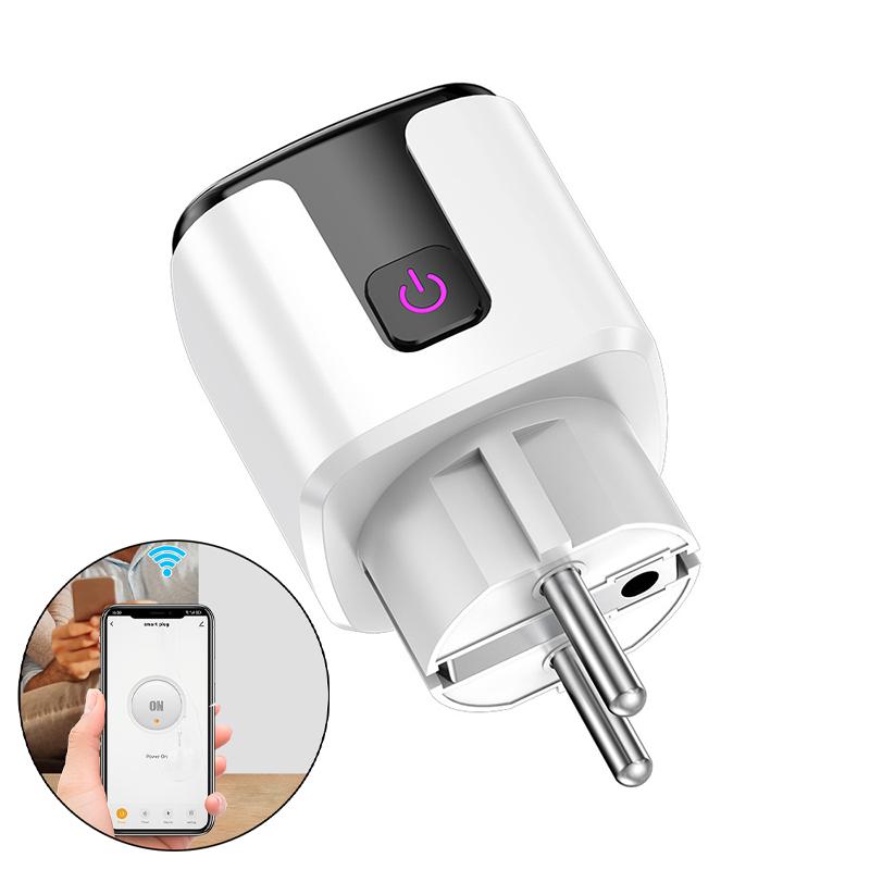 

Tuya Smart 20A Eu Plug Wifi+Bluetooth Socket With Power Monitoring Timer Outlet Voice Control Work For Google Home Alice Alexa