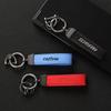 Personalizar Nombre Número Cuero Gamuza Llavero de Coche Regalo de Empresa Logo Personalizado Láser Llavero de Bolso de Cuero Llavero para Hombres Mujeres Anillo de Llavero