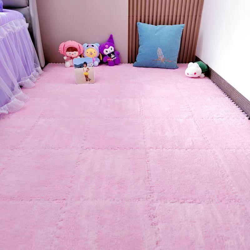 10/16Pcs Soft Plush Carpet Children Kids Rug Baby Game Play Mat Puzzle Carpet EVA Foam Interlocking Exercise Tiles Mat 30*30*1CM