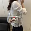 Cross-border Girls Anime Ita Bag - Large Capacity Transparent Button Shoulder Bag