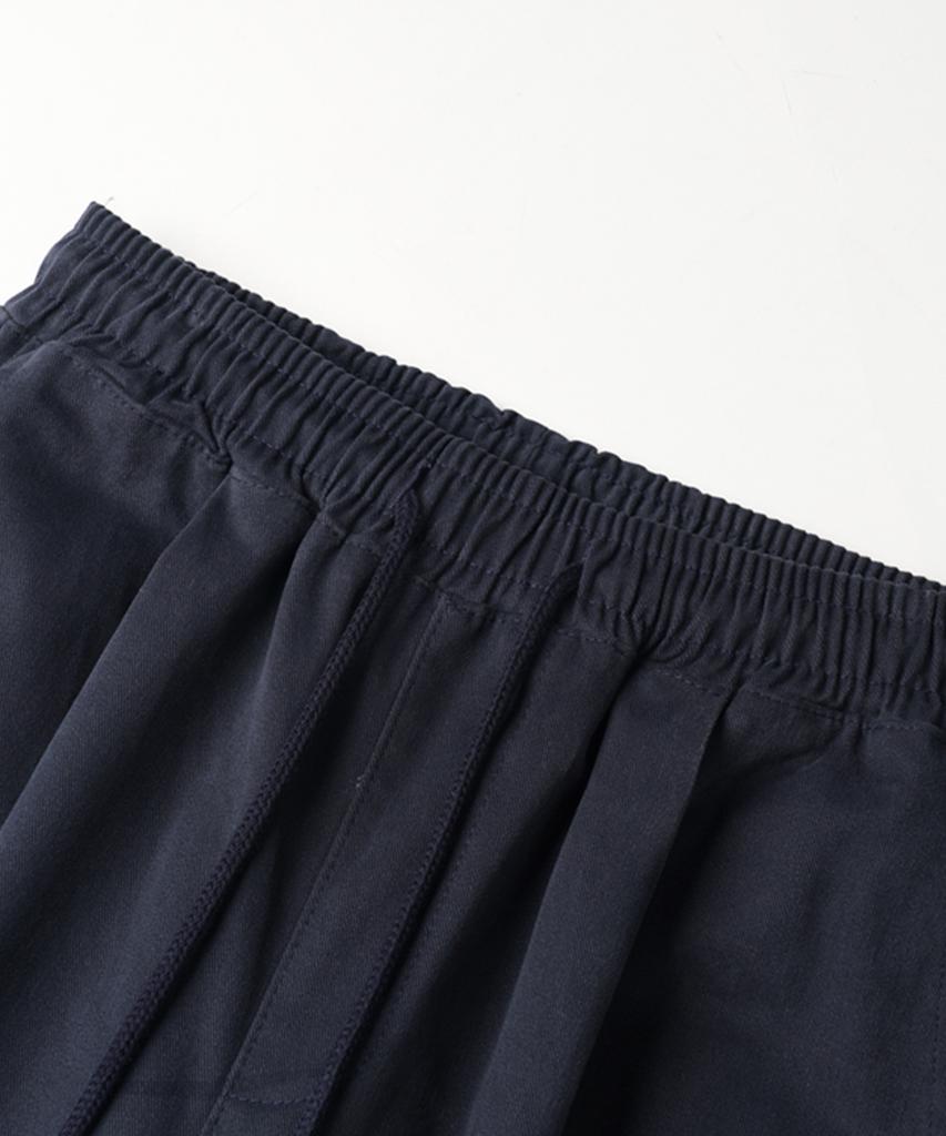 JEMUT Cotton Peach Wide Elastic Waist Pants Navy Mmlp2673