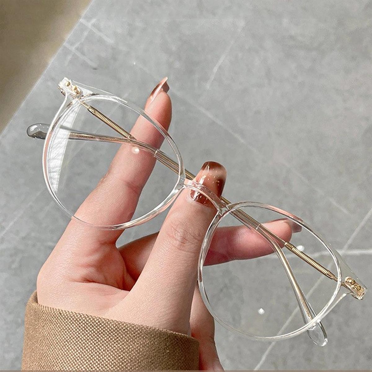 

1 шт. очки для чтения с защитой от синего света в сверхлегкой металлической оправе, женские очки для отдыха на открытом воздухе, повседневные очки с защитой от излучения, подарок золотой