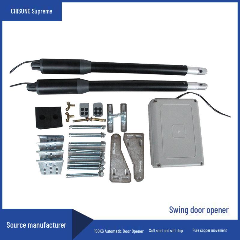 Smart Electric Gate Motor for Villa Courtyard: Remote-Controlled 150kg Straight Arm Double Leaf Opener
