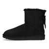 UGG Bailey Classic Bow Krótkie Śniegowce Damskie Czarne 1123635-BLK