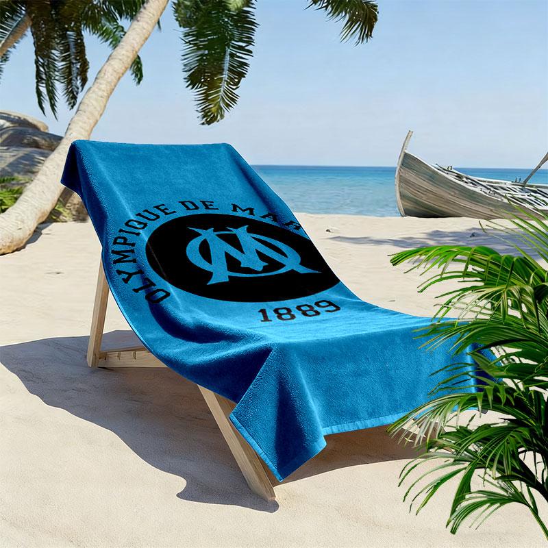 l'Oheme Logo Print Beach Towel, Large Soft Quick Dry Towel for Beach Camping Swimming
