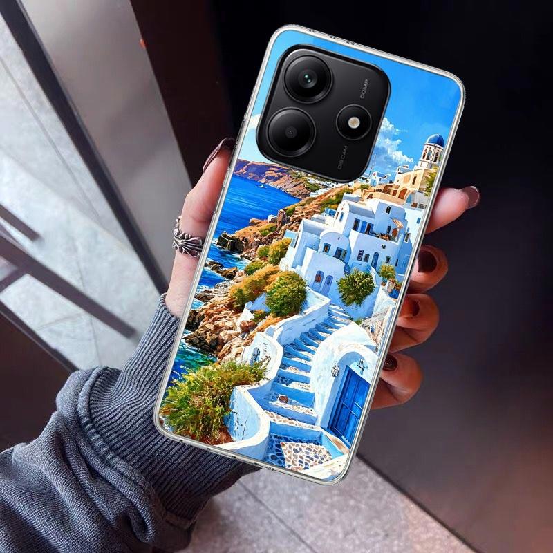 Greece In Summer Santorini Phone Case For Xiaomi Redmi Note 15 14 14S 13 12S 12 Pro Plus 11S 11 10S 10 4G Cover 11E 11T 5G Print