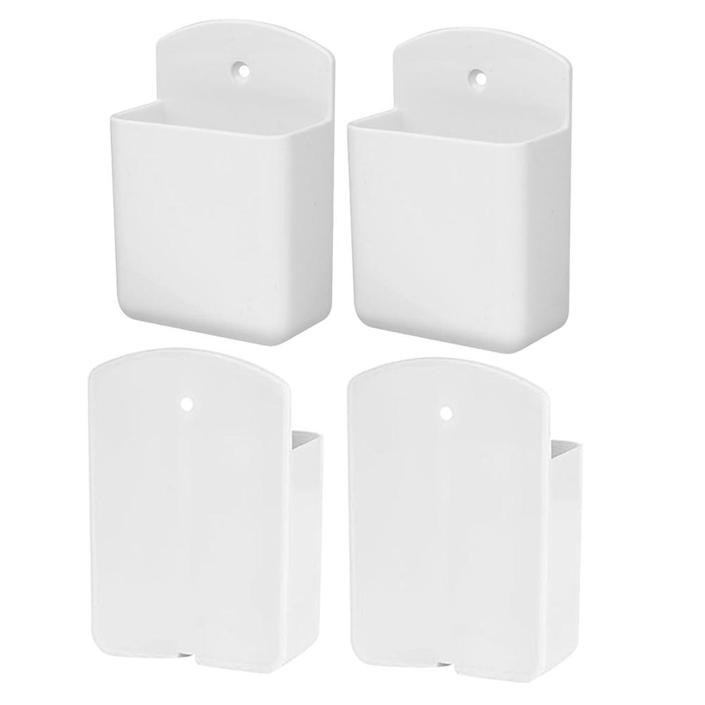 4 Pcs Remote Control Hanger Wall Mount Holder Storage Box Controller Rack Remote ganizer Office Wall ganizer Storage Holders