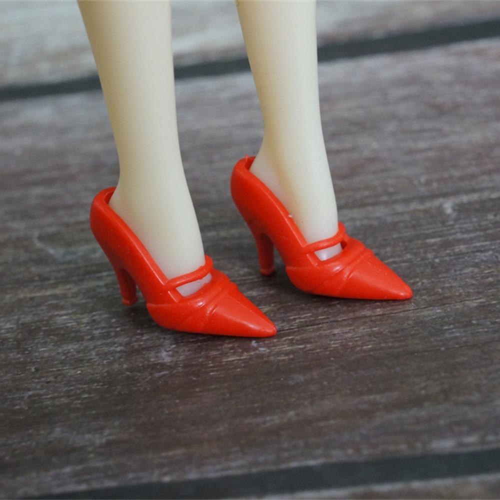 Fashion 1/6 Doll Sippers Shoes Plastic Shoes Clothes Accessories  Fit Foot Length 2cm Dolls