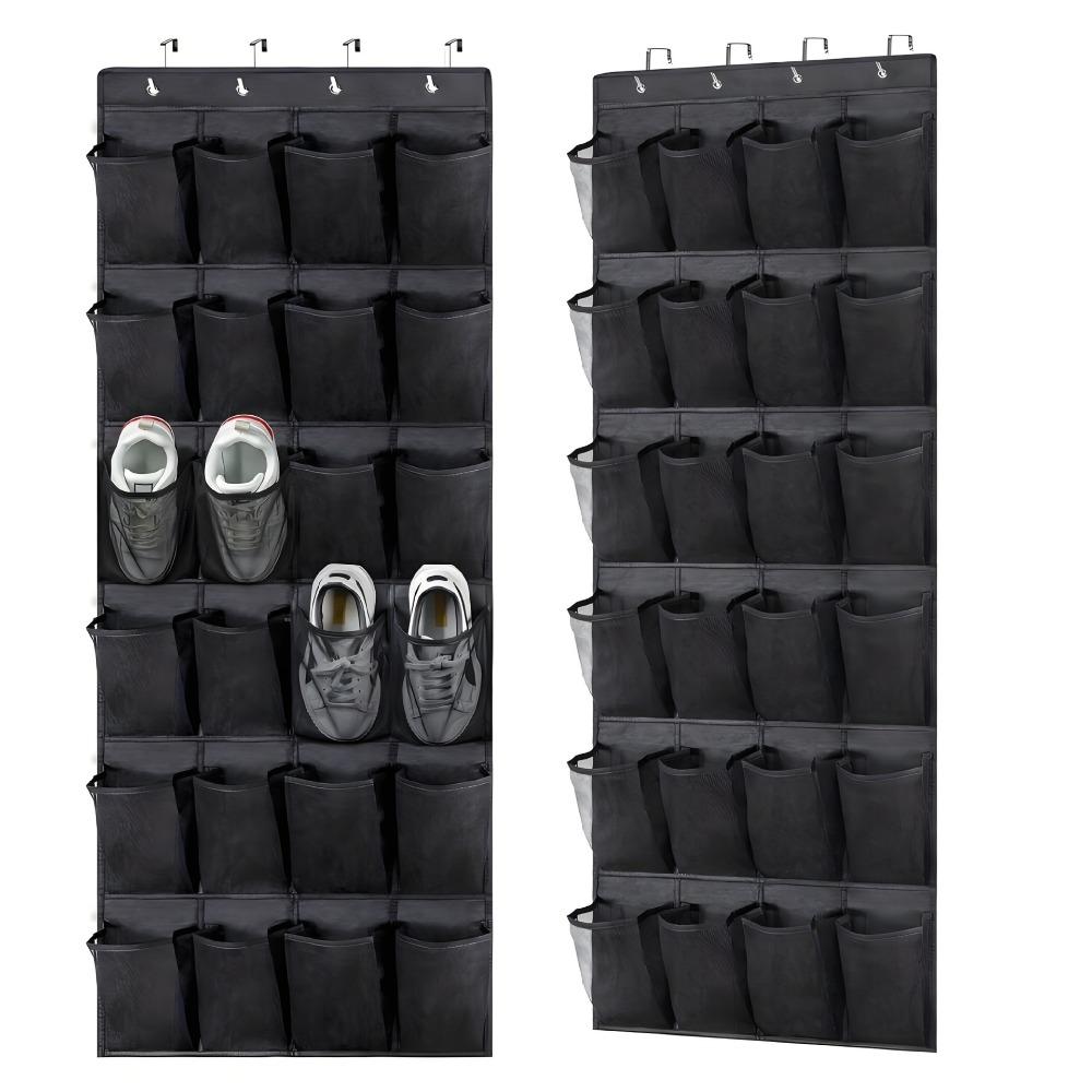 Breathable Over The Door Shoe Organizer Mesh Pockets Hanging Shoe Rack  Door Behind