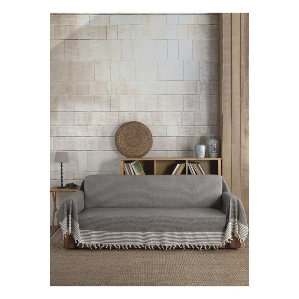 Organiczna tkanina Buldan pokrywająca beżowe ramiona Duży rozmiar 180 x 300 cm Fotel Sofa Sofa Narzuta bawełniana