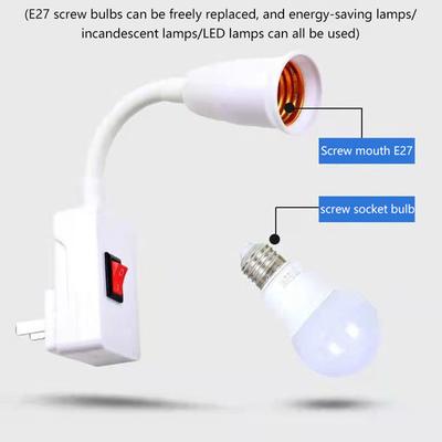 1 Adet Eu/Uk Fiş Led Masa Lambası Hortum Yönlendirme Kolu E27 Doğrudan Takılabilir Döner Başlıklı E27 Duy Ampul Tutucu Anahtarlı