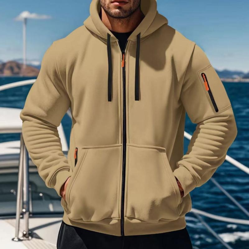 Fashion Casual Autumn and Winter Hat Sweater Zipper Long Sleeve Men's and Women's Same Style Sweatshirt Running Training Outdoor Warm Fitness Jacket